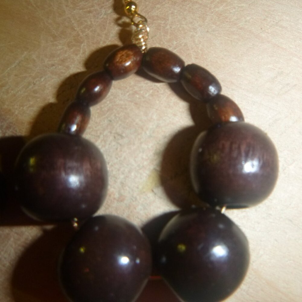 Afrocentric Earrings / Beaded Earrings / Wooden Earrings / Handcrafted Earrings - Picture 11 of 11